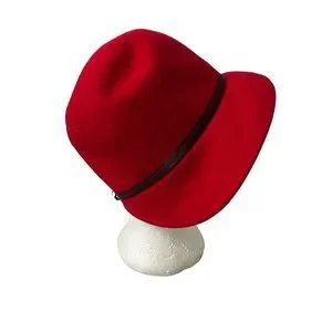 Vintage Jennifer Circelli Millinery Red Wood Cloche Hat Flower Mix on Side Jennifer Circelli Millinery | Accessories | Vintage Jennifer  main image 3